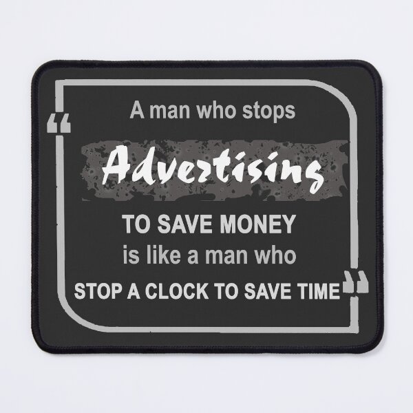 Item preview, Stops Advertising To Save Money Black designed and sold by jobstee.