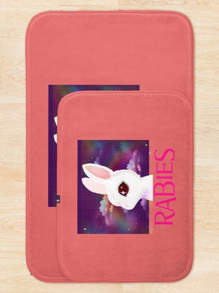 Thumbnail 5 of 6, Bath Mat, Frightened Rabbit designed and sold by Goodlooking22.