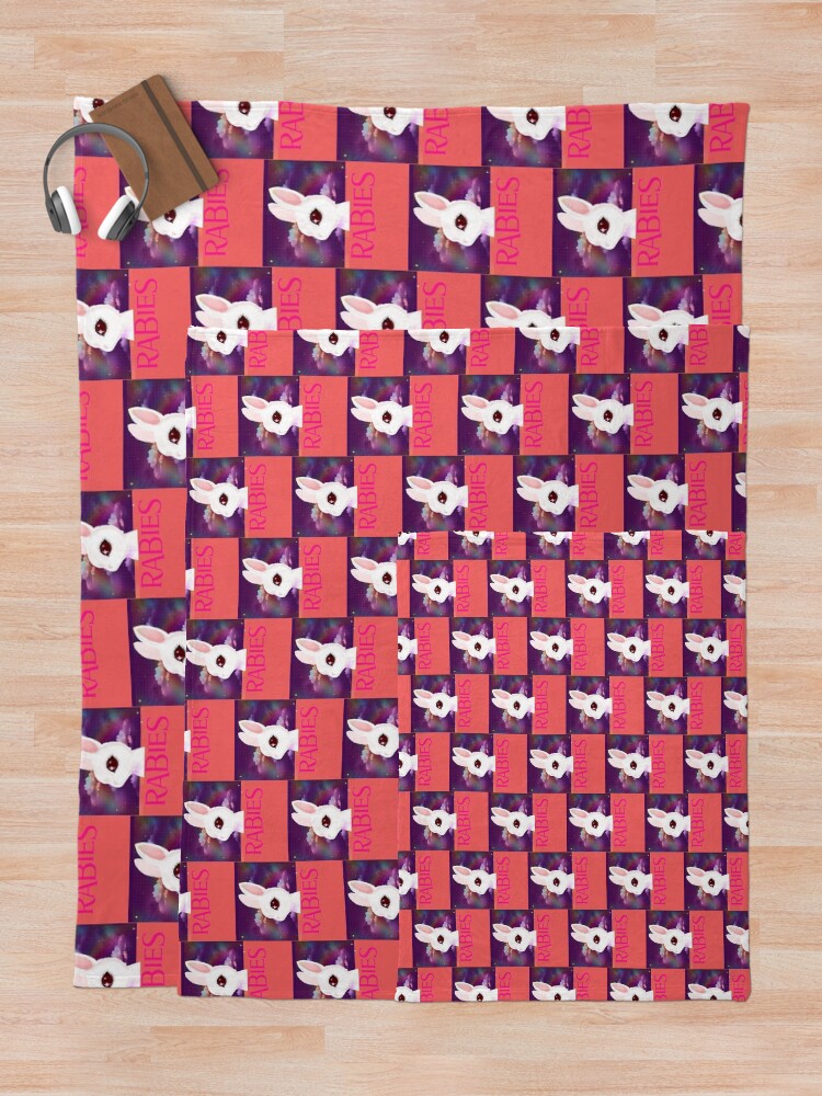 Thumbnail 5 of 6, Throw Blanket, Frightened Rabbit  designed and sold by Goodlooking22.