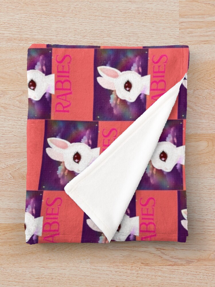 Thumbnail 3 of 6, Throw Blanket, Frightened Rabbit  designed and sold by Goodlooking22.