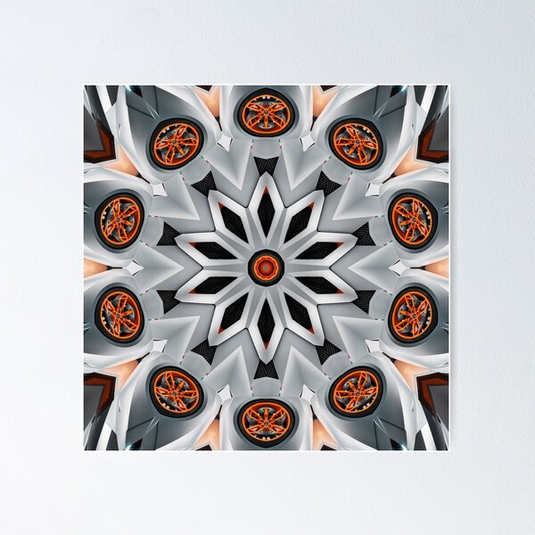 Aperçu de l'œuvre Orange Metal Kaleidoscope créée et vendue par fantasytripp.