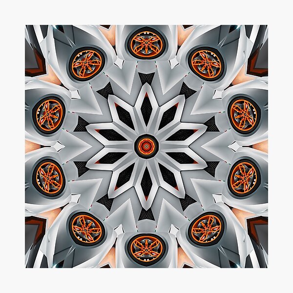 Aperçu de l'œuvre Orange Metal Kaleidoscope créée et vendue par fantasytripp.