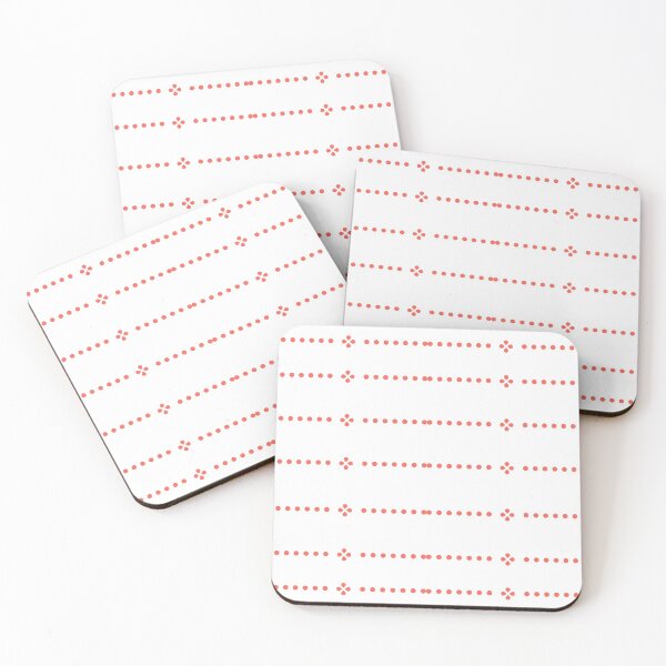 Item preview, Red dotting lines on white background illustration designed and sold by Giree07.
