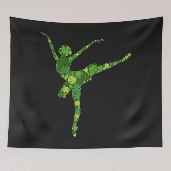 Item preview, Ballet Irish Lucky Green Shamrock Clover - St Patricks Day Raglan designed and sold by Siosaia88.