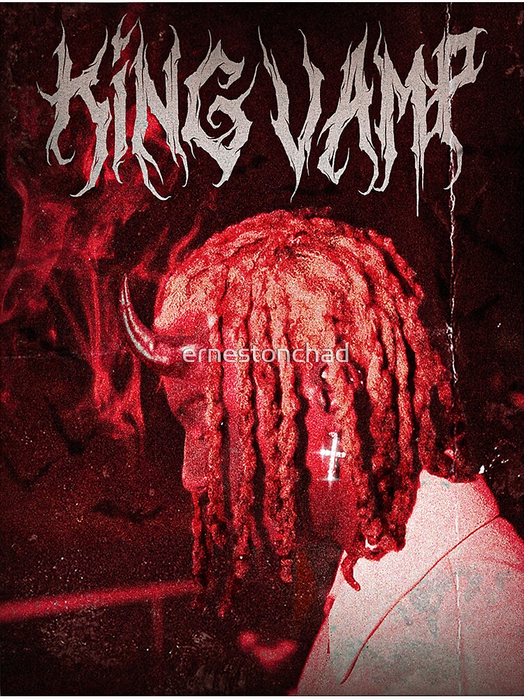 "King Vamp Album Poster" Sticker by ernestonchad Redbubble