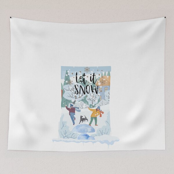 Item preview, dog walk in the snow, let it snow designed and sold by marwan elsaeed.