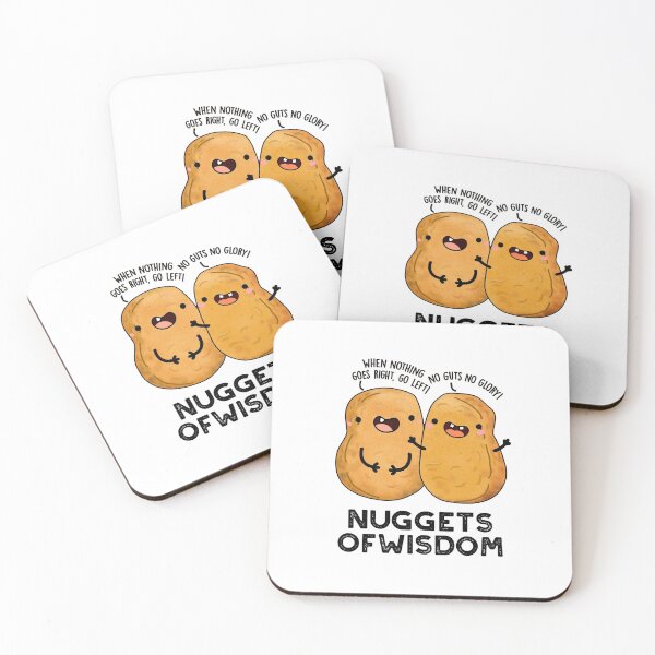 Item preview, Nuggets Of Wisdom Funny Food Puns  designed and sold by punnybone.