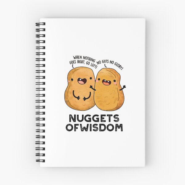 Item preview, Nuggets Of Wisdom Funny Food Puns  designed and sold by punnybone.