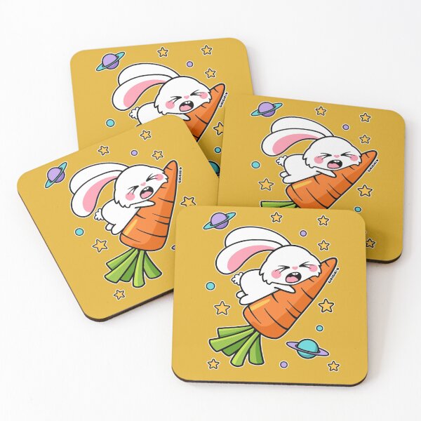 Item preview, Scared Bunny Rabbit _amp_ Carrot in Space   designed and sold by Goodlooking22.