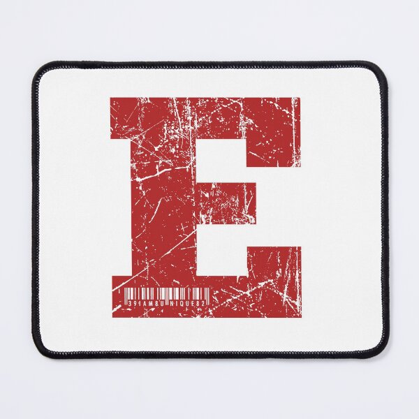 Item preview, Red Grunge Monogram Letter "E" I Am Unique designed and sold by SunnyStreet.