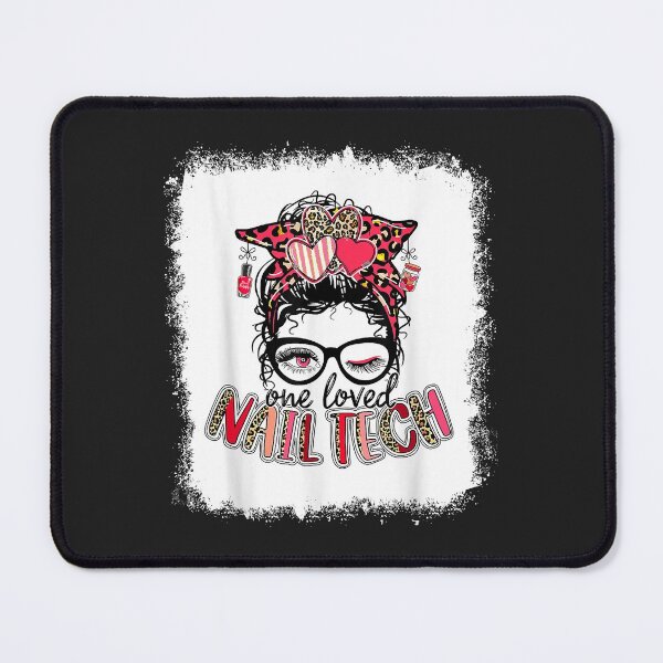 Item preview, Bleached One Loved Nail Tech Messy Bun Nail Boss Valentine designed and sold by Siosaia88.