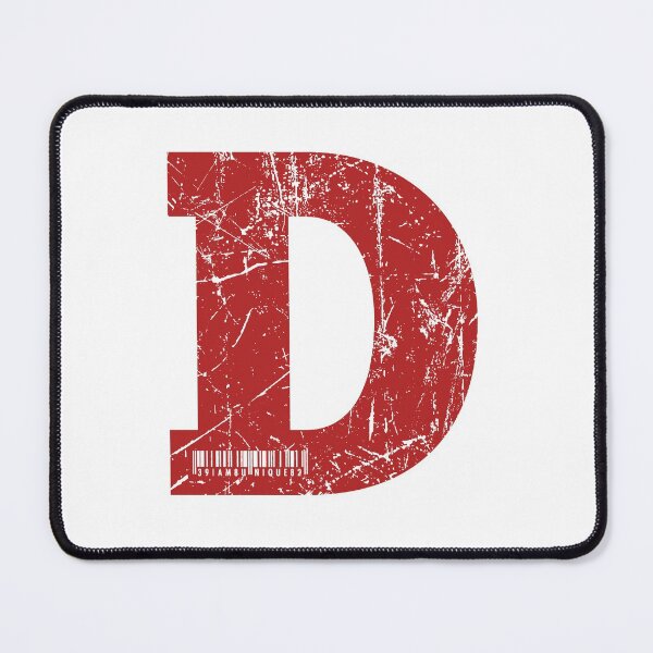 Item preview, Red Grunge Monogram Letter "D" I Am Unique designed and sold by SunnyStreet.
