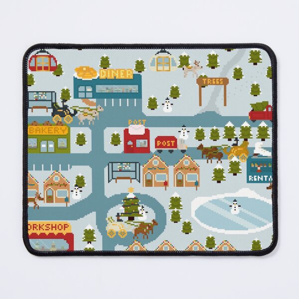 Item preview, Santa's Village Pixel Art Map designed and sold by tifft.