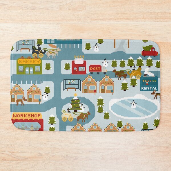 Item preview, Santa's Village Pixel Art Map designed and sold by tifft.