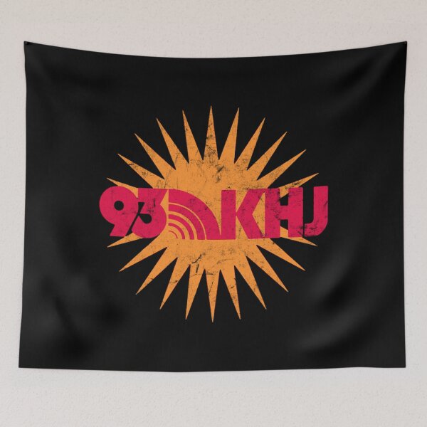 Item preview, Camiseta de radio 90s Faded Style Vintage Los Ángeles, CA 930 AM KHJ designed and sold by RunaTuner.
