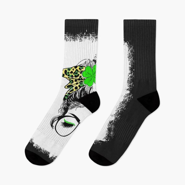 Item preview, Bleached Women Messy Bun Lucky Shamrock Bandana Patrick Day designed and sold by Siosaia88.
