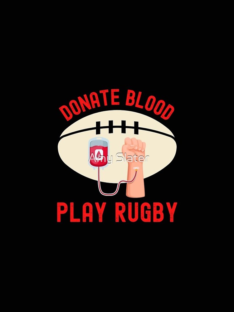 Thumbnail 4 of 4, iPhone Case, Donate Blood Play Rugby-Funny Rugby-Rugby designed and sold by amyslater911.
