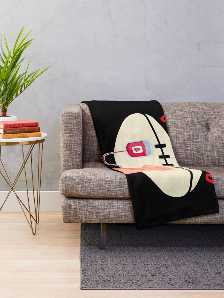 Thumbnail 2 of 6, Throw Blanket, Donate Blood Play Rugby-Funny Rugby-Rugby designed and sold by amyslater911.