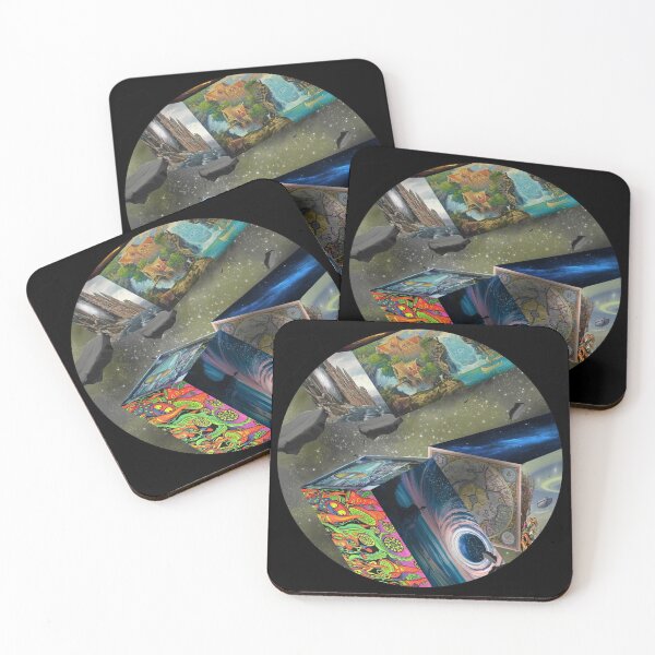 Item preview, Hyperborean artistic psychedelic representation of lucid dreaming - The chaos of mind - black edition designed and sold by Mad-Boy.