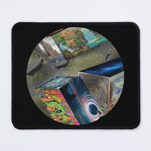 Item preview, Hyperborean artistic psychedelic representation of lucid dreaming - The chaos of mind - black edition designed and sold by Mad-Boy.