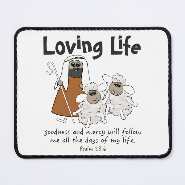 Item preview, Christian Design - Sheep with their Good Shepherd - Loving Life designed and sold by simplydesignart.