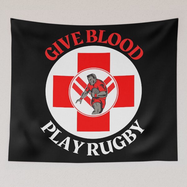 Item preview, Donar Sangre Jugar Rugby-Funny Rugby-Rugby designed and sold by SighFly52.