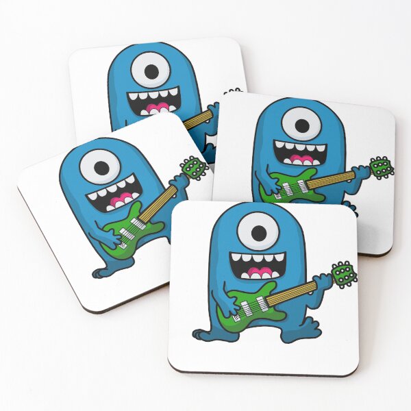 Item preview, One Eyed Blue Alien Monster Rock Guitarist designed and sold by SunnyStreet.