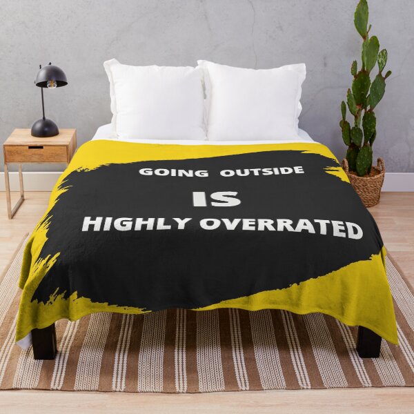 Item preview, A humor slogan design: Going outside is highly overrated designed and sold by silveregale.