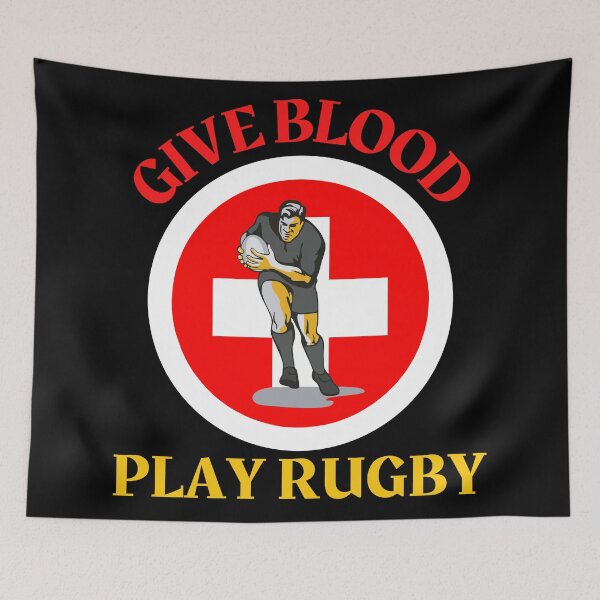Item preview, Give Blood Play Rugby-Funny Rugby designed and sold by SighFly52.