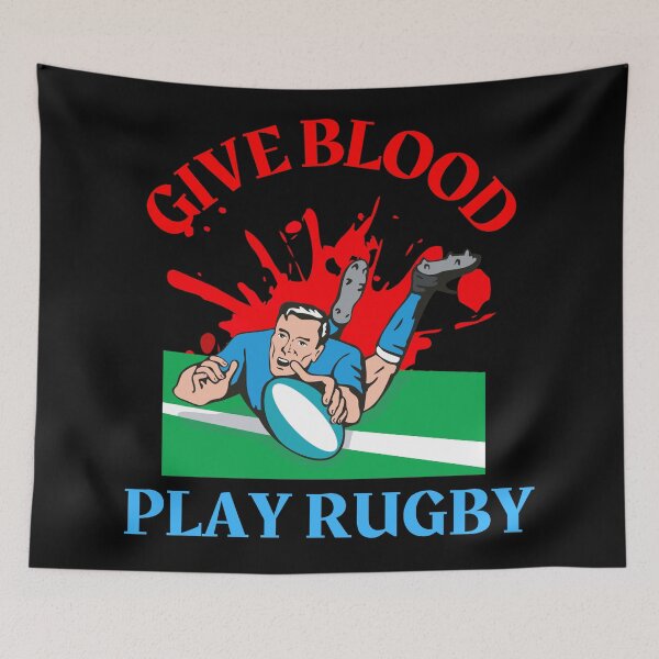 Item preview, Give Blood Play Rugby-Funny Rugby-Rugby- designed and sold by SighFly52.