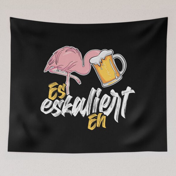 Item preview, Trinken T-ShirtEs Eskaliert Eh Flamingo Bier Alkohol Trinken Party Vogel designed and sold by RunaTuner.