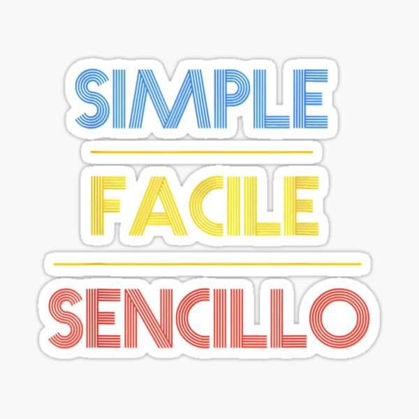 "Simple Translate To French and Spanish" Sticker by Siosaia88 Redbubble