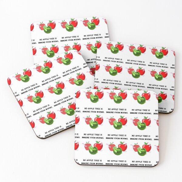 Item preview, Funny Red and Blue Apples with funny worms designed and sold by Hinny8.