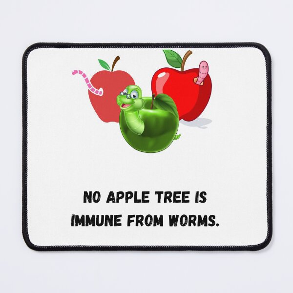 Item preview, Funny Red and Blue Apples with funny worms designed and sold by Hinny8.