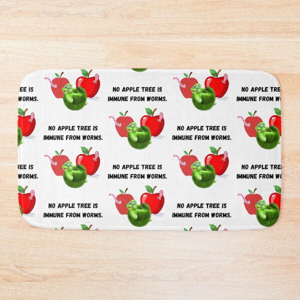 Item preview, Funny Red and Blue Apples with funny worms designed and sold by Hinny8.