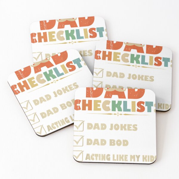 Item preview, Mens Father's Day Checklist Funny Dad Jokes Dad Bob  designed and sold by StacyDrosche.