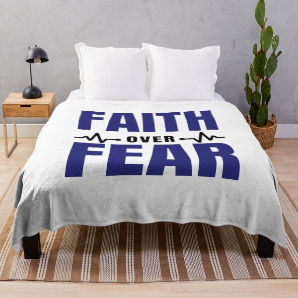 Item preview, Faith Over Fear - Motivational Slogan Quotes designed and sold by Delandor.
