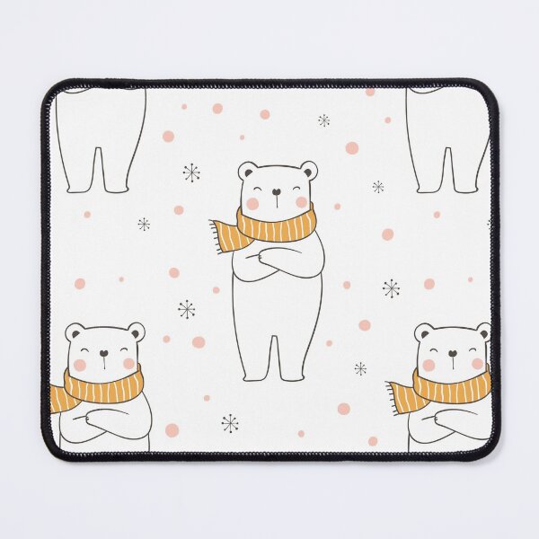 Item preview, Polar Bear Wearing Scarf Pattern designed and sold by Trinket-Trickster.
