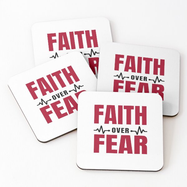Item preview, Faith Over Fear - Motivational Slogan Quote designed and sold by Delandor.
