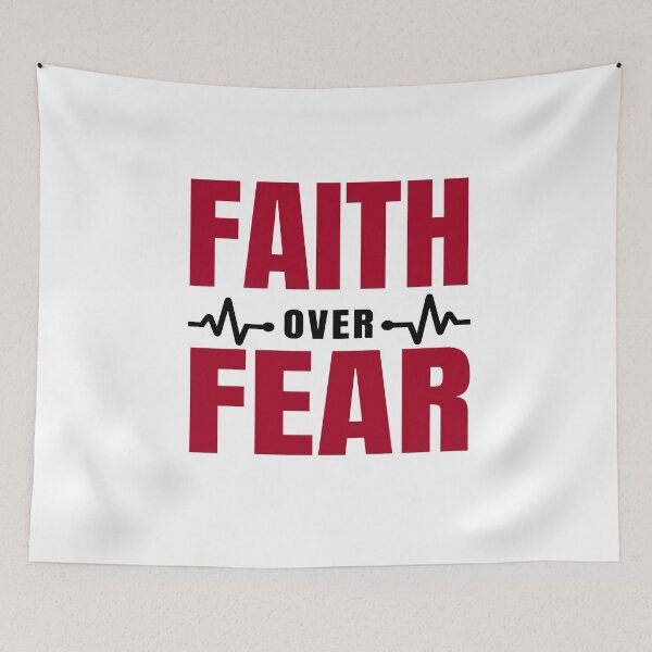 Item preview, Faith Over Fear - Motivational Slogan Quote designed and sold by Delandor.