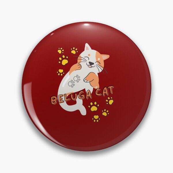 Beluga Cat Pfp Pins and Buttons for Sale