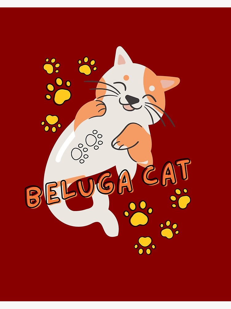 beluga cat meme | Art Board Print