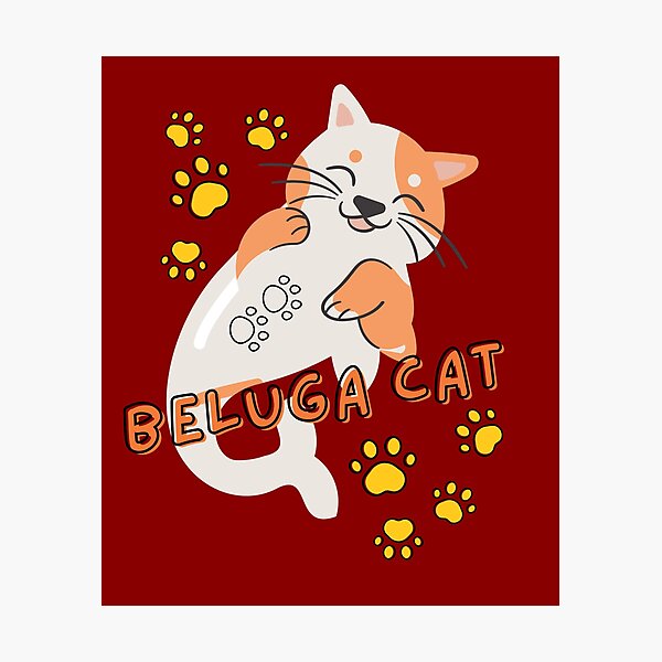 Beluga cat discord meme Photographic Print for Sale by anins-azuree