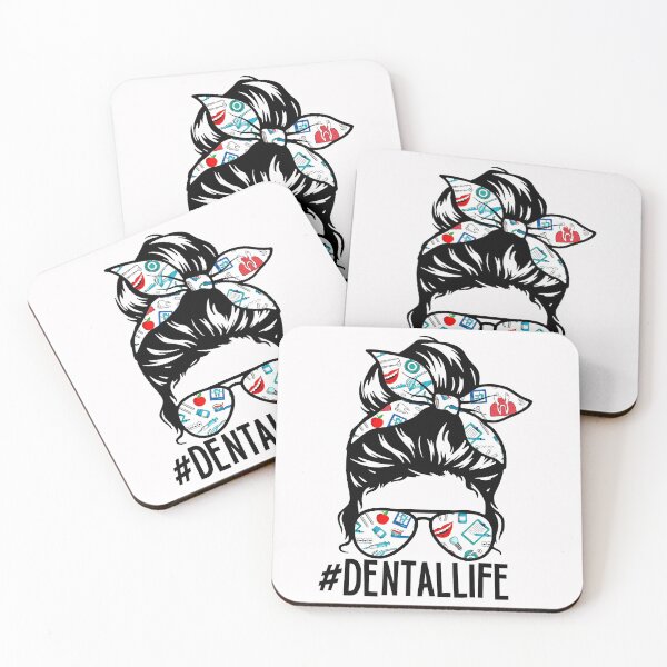 Item preview, Hashtag Dental Life Dental Hygienist Assistant Mom Messy Bun designed and sold by GonzaloBugarin.