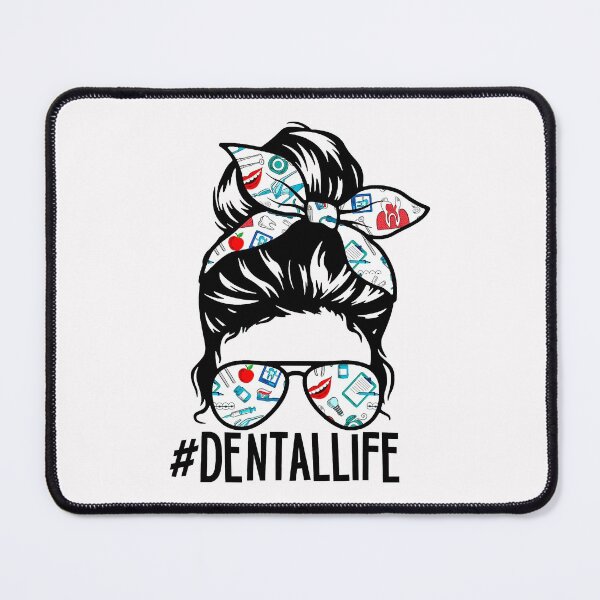 Item preview, Hashtag Dental Life Dental Hygienist Assistant Mom Messy Bun designed and sold by GonzaloBugarin.