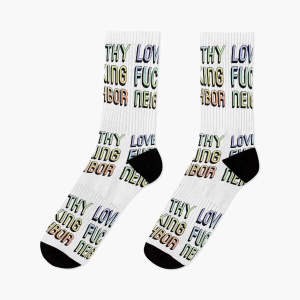 Item preview, Love Thy Neighbor Christian Ally LGBTQ+ Pride Rainbow Quote for Equality  designed and sold by ichewsyou.