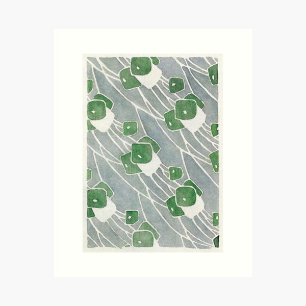Green Geometric (1915) by Hannah Borger Overbeck Art Print