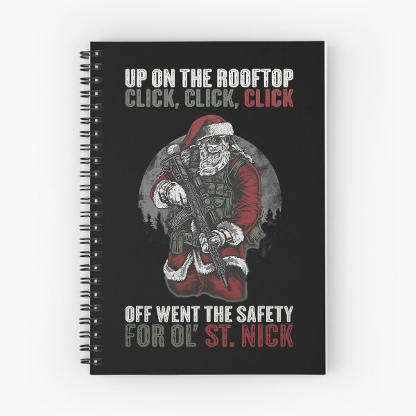 Item preview, Santa Claus On The Rooftop Funny Tactical Safety Christmas designed and sold by shopAOKs.