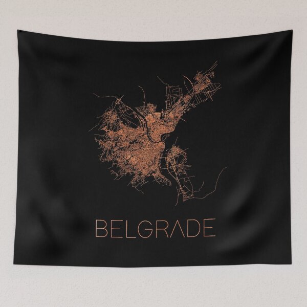 Item preview, Flat map of the city of belgrade designed and sold by paulrommer.