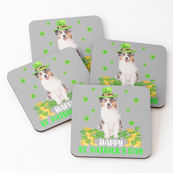 Item preview, Happy St. Patrick Day Funny Leprechaun Australian Shepherd  designed and sold by MindiLevijoki.
